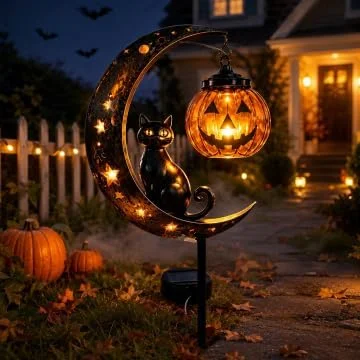 Halloween Garden Stake Light (Pumpkin+Bat)