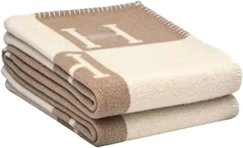 Alternative view of Fcteap h Blanket Soft Throw Blanket Faux Fleece Cashmere Plaid Warm Shawl Thick Knitted Plush Cozy Comfy for Women Throw Blanket for Sofa Couch Bed Queen King Size 55x66 in (Khaki)