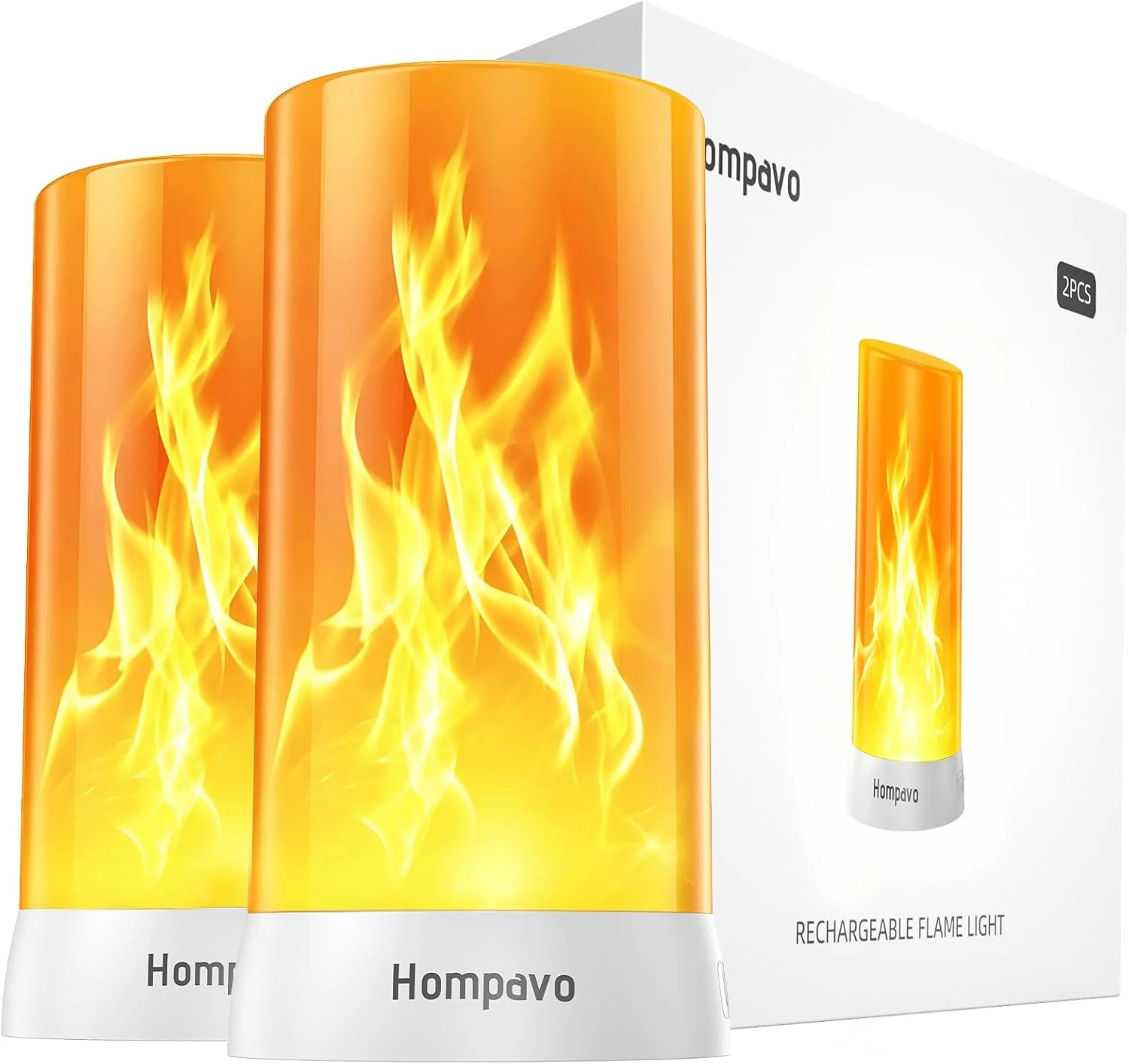 ??Upgraded?? Flame Lights with Remote, Timer, 4-Mode Rechargeable - Image 4