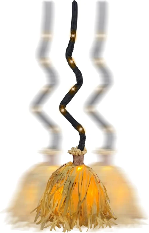 Alternative view of 35 Animated Witches Broom Halloween Decor Magic Witch Broomstick