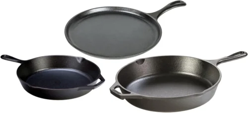 Lodge Cast Iron 5-Piece Set, PFAS-Free Pre-Seasoned Kitchen Set