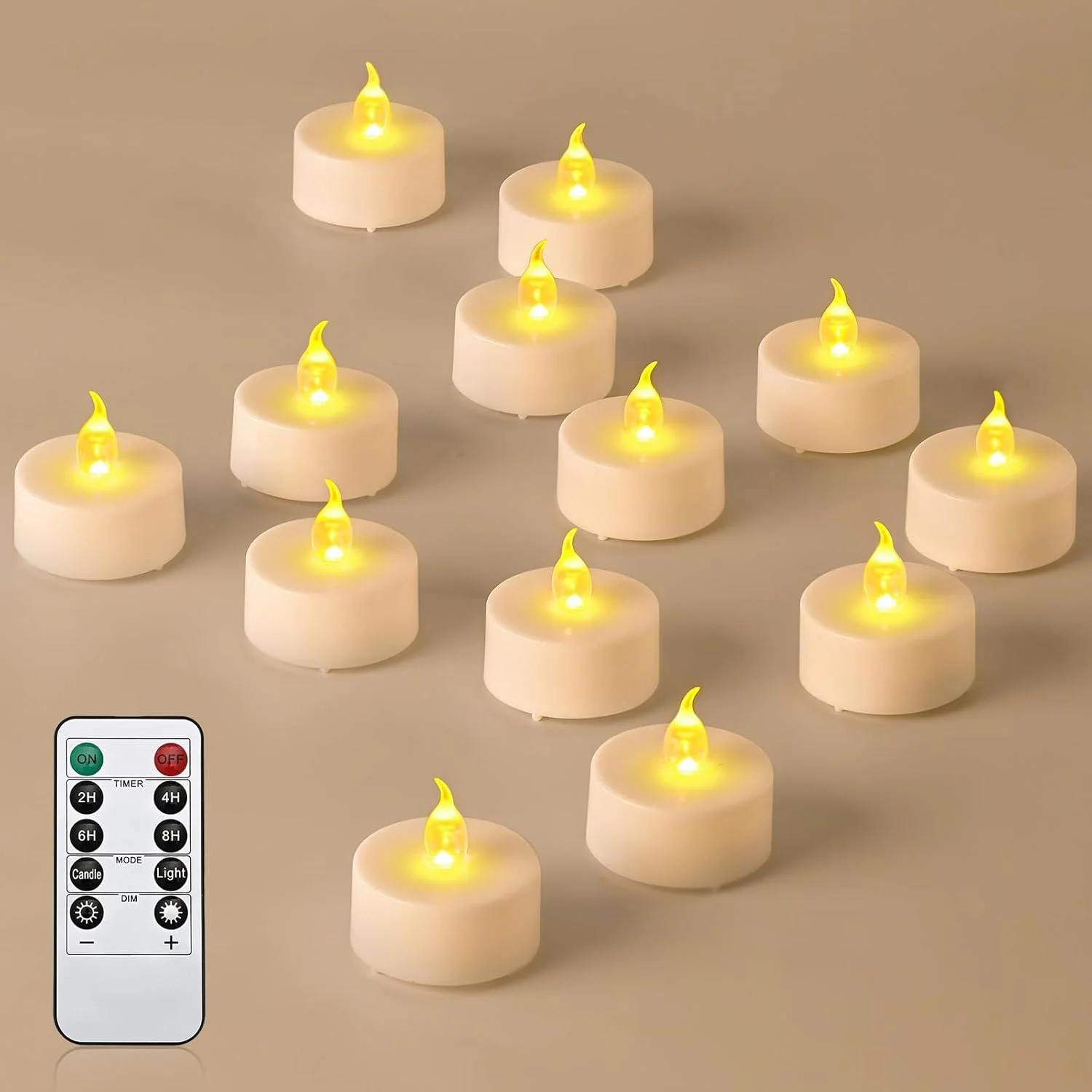 24PCS Flameless Tea Lights Candles with Remote Timer, Led Battery Operated Electric Votive Candle for Wedding Centerpiece Table Decorations - Image 3