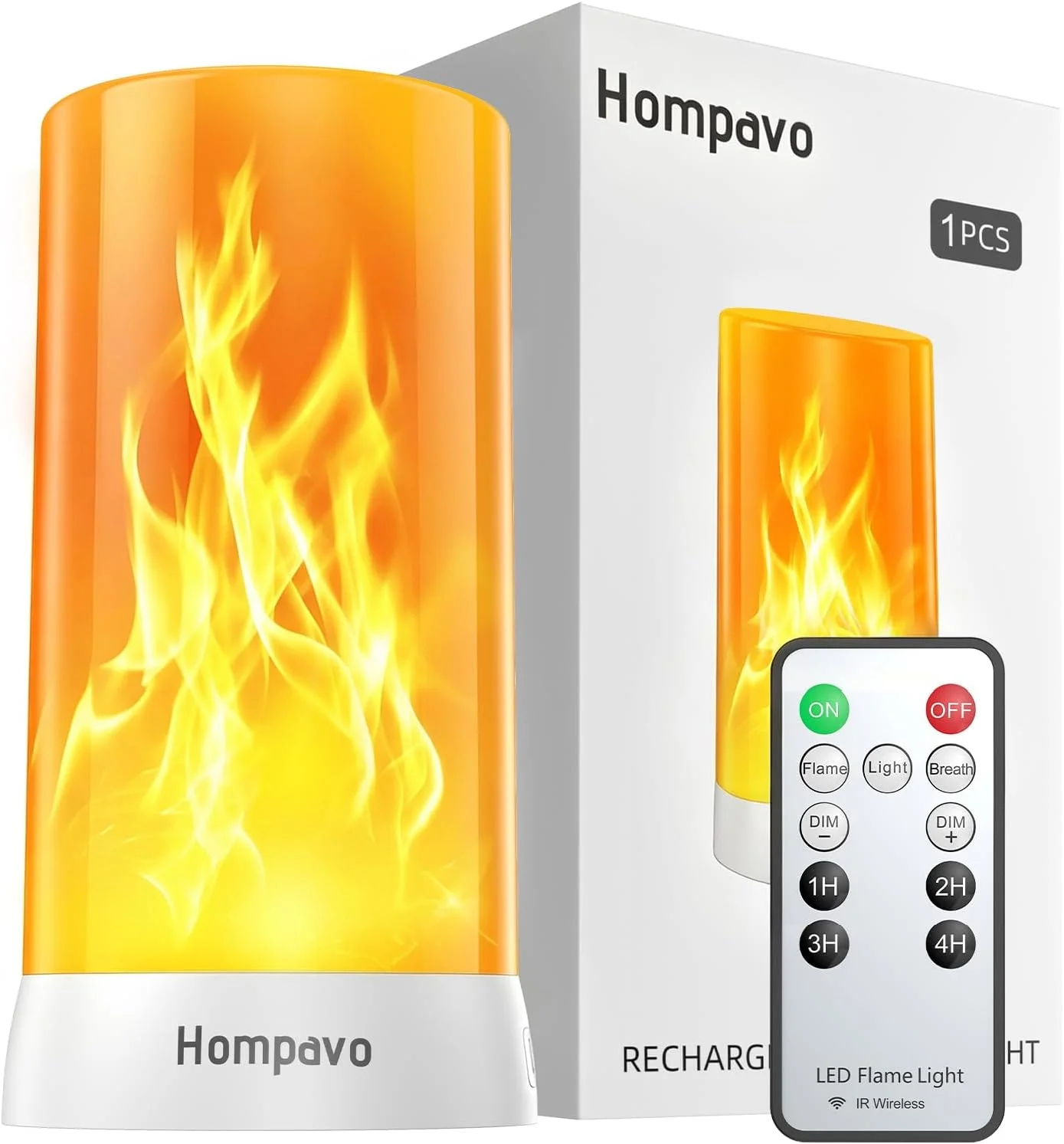 ??Upgraded?? Flame Lights with Remote, Timer, 4-Mode Rechargeable - Image 3
