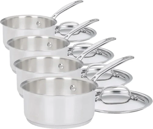 Cuisinart 1 Quart Saucepan w/Cover, Chef's Classic Stainless Steel Cookware Collection, 719-14