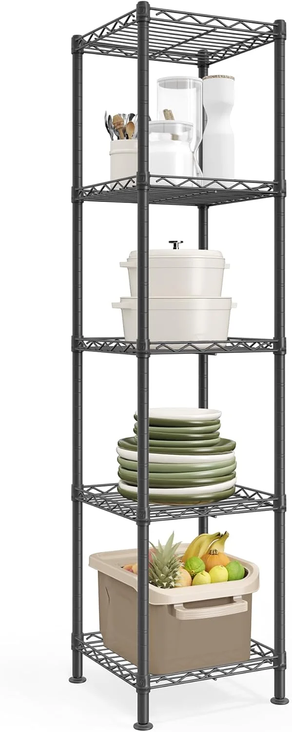 5-Tier Bathroom Shelf, Storage Rack for Small Space - Image 6