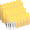 24-Pack LED Flameless Candles with Remote Control -Flickering Electric Candles- Timer Candles -3D Flame, for Halloween Christmas Parties, Wedding