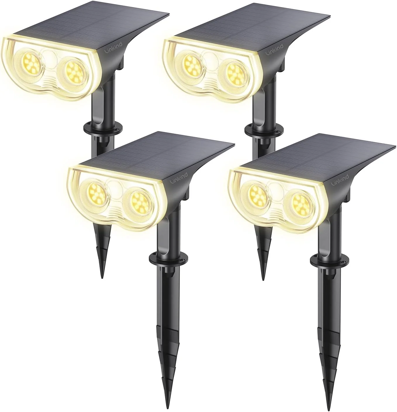 Solar Lights Outdoor Waterproof LED Landscape Spotlight RGB 2 Pack - Image 3