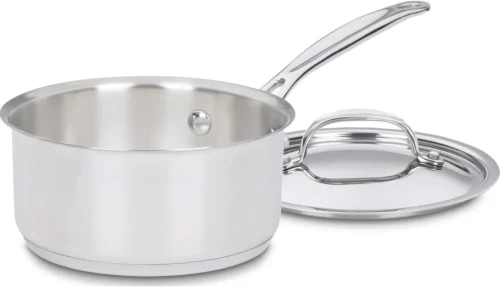 Alternative view of Cuisinart 1 Quart Saucepan w/Cover, Chef's Classic Stainless Steel Cookware Collection, 719-14