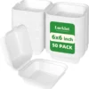 100 Pack 8??9 Inch 3-Compartment Compostable Bagasse Food Containers