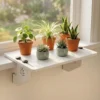 Window Shelf for Plants, 17''x13'' Solid Wood Window Sill Extender, Renter Friendly No Damage - Window Plant Shelf, Holds Up to 30 LBS, Natural Pine Color