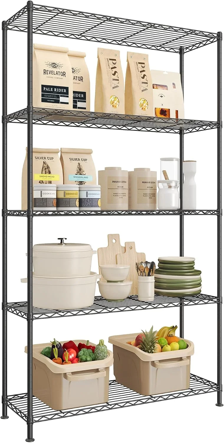5-Tier Bathroom Shelf, Storage Rack for Small Space - Image 5