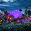 Nook 9FT Halloween Inflatables Decorations Green Spider Yard LEDs Decor