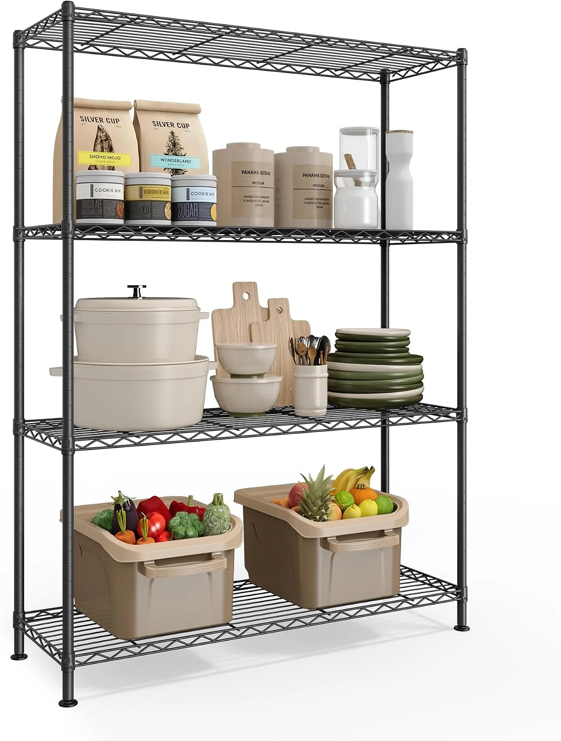 5-Tier Bathroom Shelf, Storage Rack for Small Space - Image 9