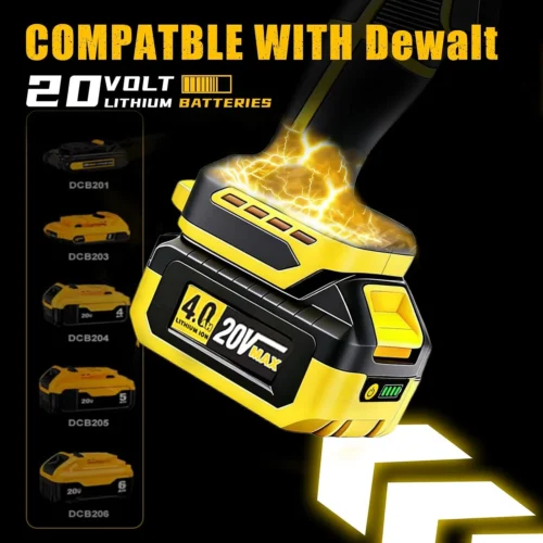 Alternative view of Leaf Blower for DEWALT 20V Max Battery, 720-CFM 180-MPH Handheld Electric Brushless Dust Blower with Light, Battery Powered Leaf Blowers for Patio