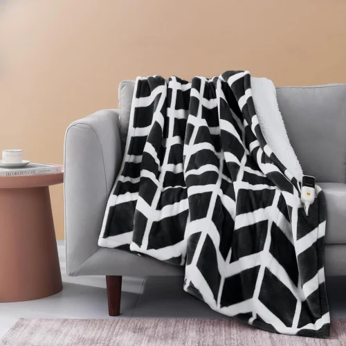 VENTIMI Heated Throw Blanket, 5 Heat Levels & 3 Hours Auto Off, Grey