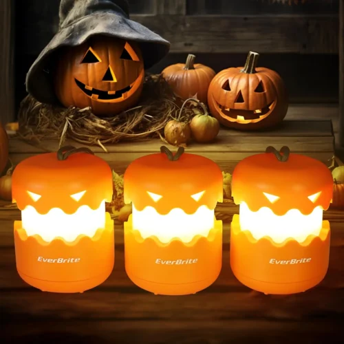 Alternative view of 3-Pack Halloween Pumpkin Lantern, Collapsible Jack O Lantern
