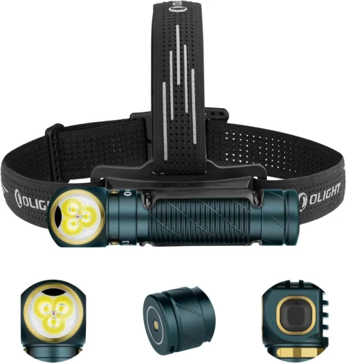 Alternative view of Perun 3 Headlamp Rechargeable, Red Light, Waterproof, Orange