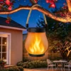 Pack Solar Lanterns Outdoor Waterproof, Flickering Flame Solar Lights