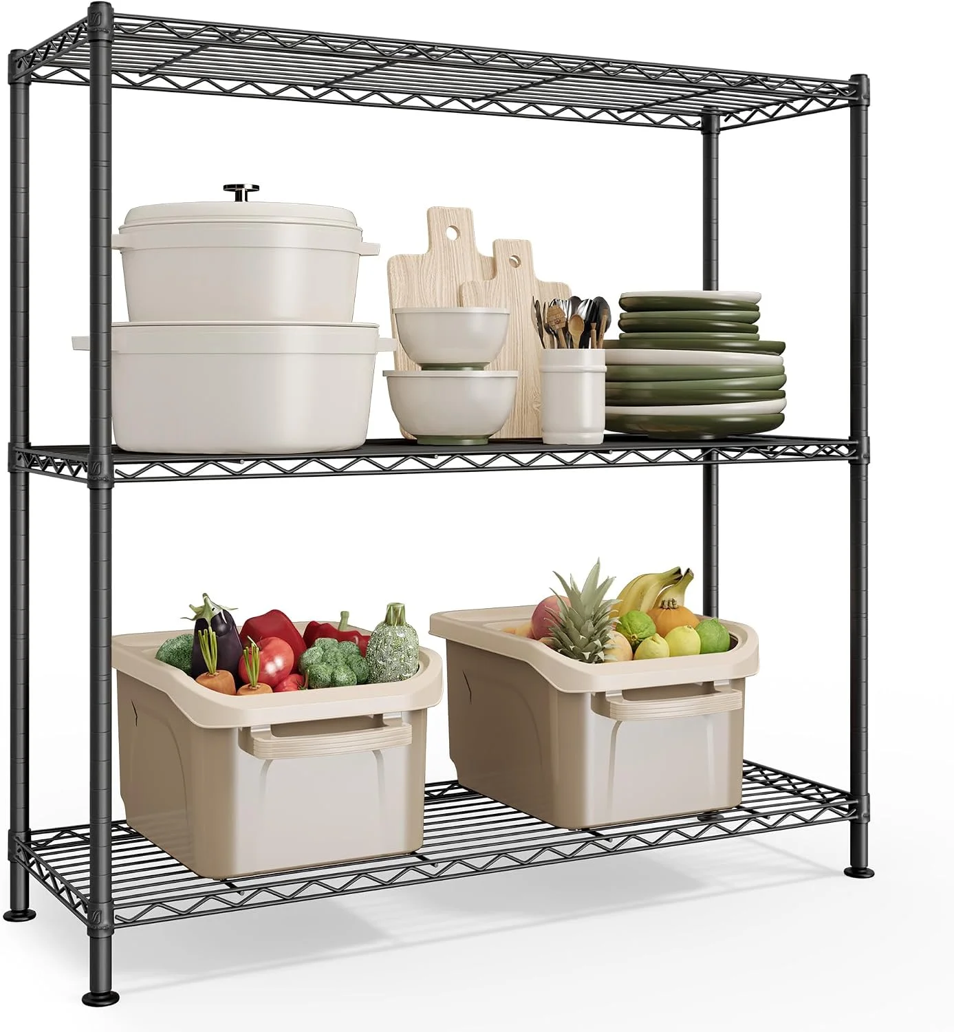 5-Tier Bathroom Shelf, Storage Rack for Small Space