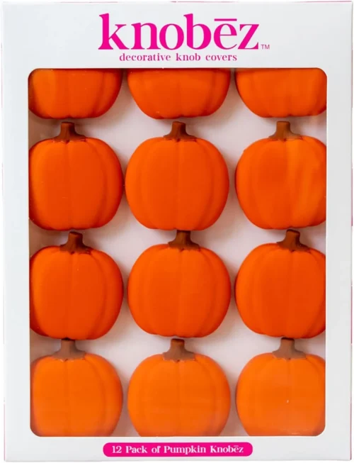 Alternative view of 12pk Jack o Lantern Decorative Knob Covers for Halloween Decor