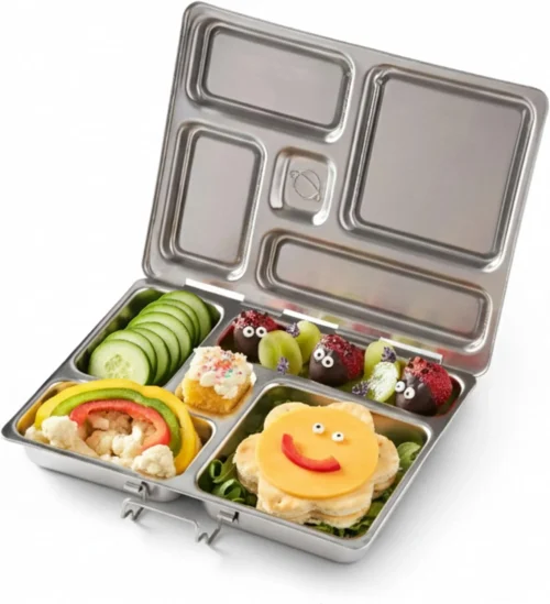 Alternative view of Rover Stainless Steel Bento Box Style Lunch Box for Kids with 5 Compartments ?C Durable, Dishwasher Safe and BPA-Free Food Container