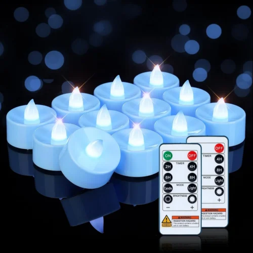 24-Pack Remote Flameless LED Battery Tea Light Candles, 400+Hrs