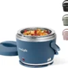 20oz Portable Electric Food Warmer, Personal Lunch Box Keeps Food Spill-Free & Warm, Ideal for Travel, Work, Car, On-the-Go, Dishwasher-Safe, Giftable