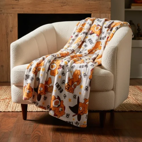 Nook Coraline Button Eyes Halloween Bedding Super Soft Cozy Plush Throw, 46 in x 60 in, (Officially Licensed Product) by Franco