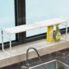 Narrow Tall Storage Shelf for Windowsill & Kitchen, White