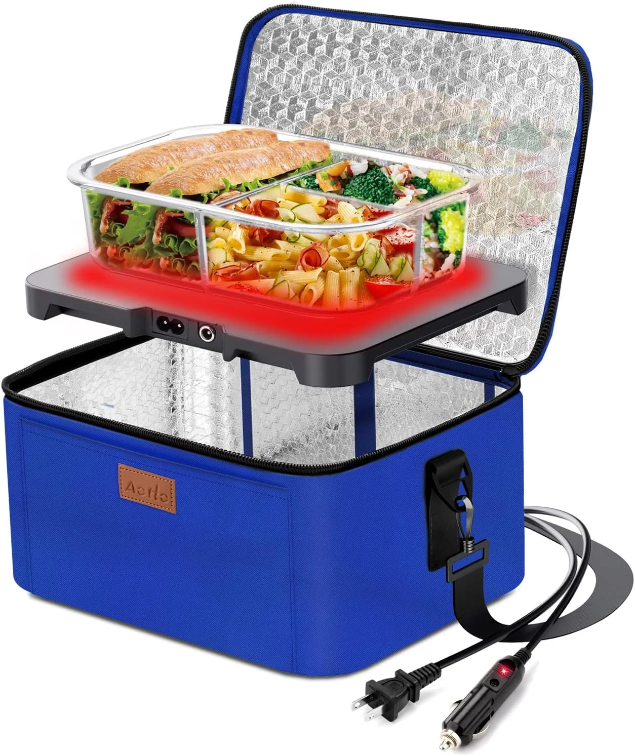 Portable Oven, Electric Lunch Box Food Heater - 12V/24V/110V 3-in-1 Car Food Warmer - Mini Personal Microwave Heated Lunch Box Warmer for Car, Truck - Image 4