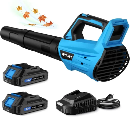 Alternative view of Blower Cordless, Leaf Blower with Battery and Charger - 2 Speed Modes, 2 Batteries, 20V Powerful Lightweight Electric Blowers for Blowing Leaves, Dust