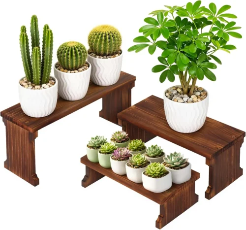 Alternative view of Plant Stand Shelf for Desk Window Sill Countertop Succulent Stand