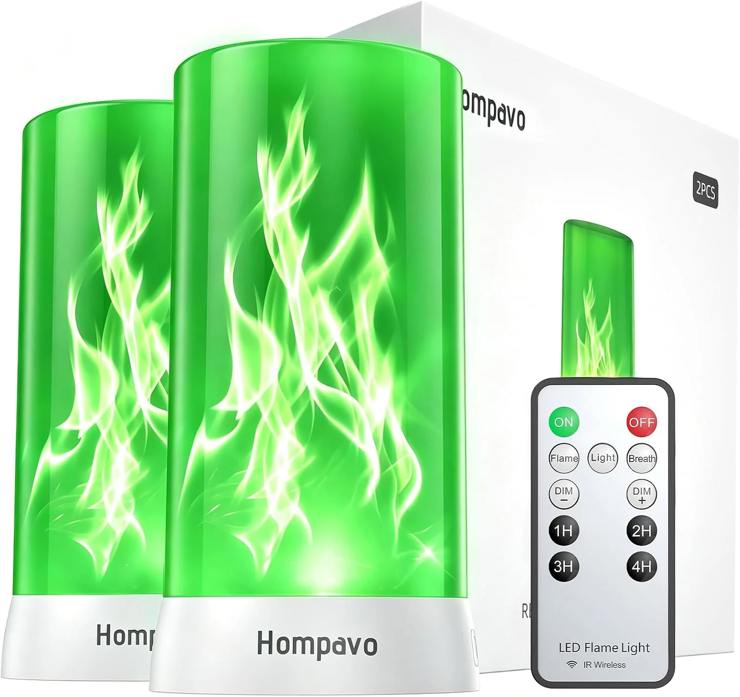 ??Upgraded?? Flame Lights with Remote, Timer, 4-Mode Rechargeable - Image 2