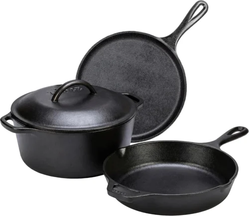 Alternative view of Lodge Cast Iron 5-Piece Set, PFAS-Free Pre-Seasoned Kitchen Set