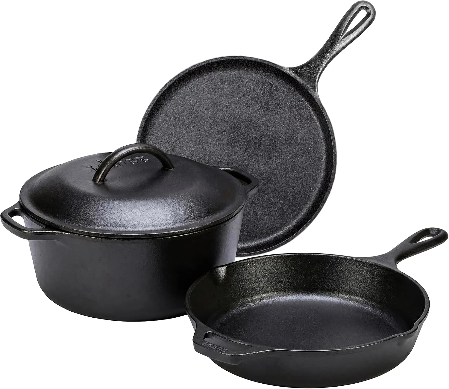 Lodge Cast Iron 5-Piece Set, PFAS-Free Pre-Seasoned Kitchen Set - Image 2