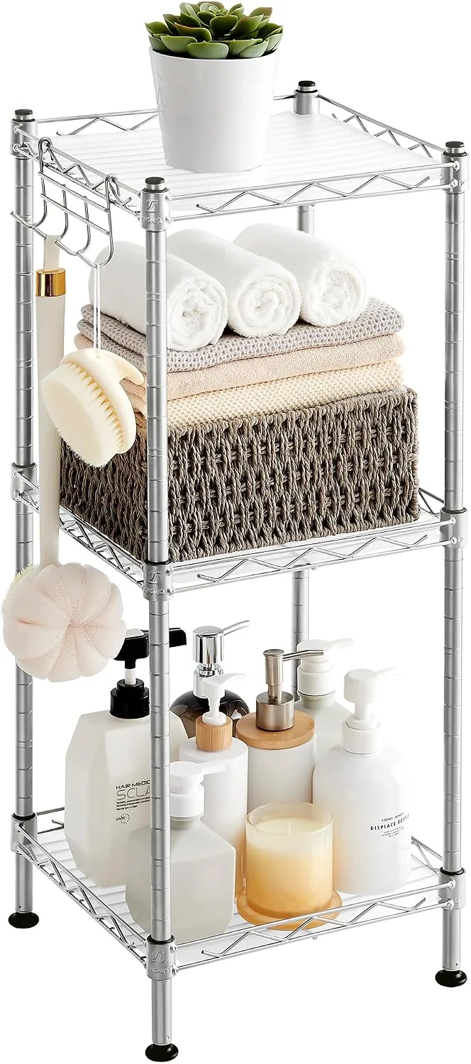 5-Tier Bathroom Shelf, Storage Rack for Small Space - Image 8
