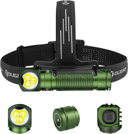 Perun 3 Headlamp Rechargeable, Red Light, Waterproof, Orange