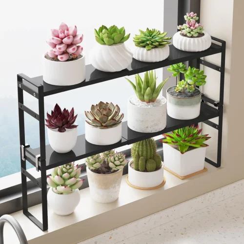Pack Expandable Narrow Tall Storage Shelf with Anti-Detach Buckle