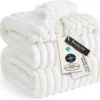 Bedsure Soft King Size Blankets for Bed Beige 108x90