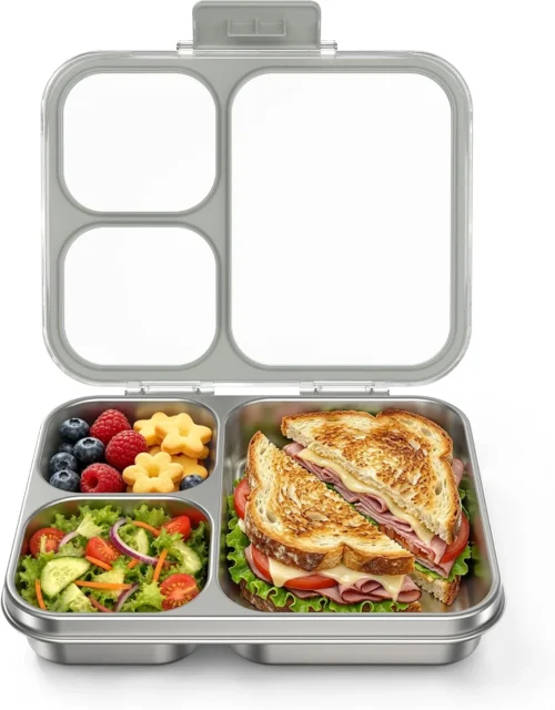 Stainless Steel Bento Lunch Box, Blue, 3.3Cups