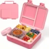 Bento Lunch Box for Kids with 9oz Insulated Food Jar, Pink