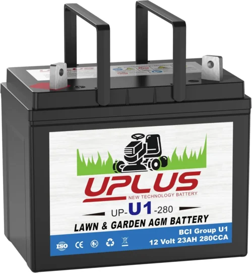 U1 Riding Lawn Mower Battery, 12V 330CCA for Garden Tractors