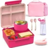 Bento Lunch Box Set for Kids, Pink
