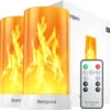 ??Upgraded?? Flame Lights with Remote, Timer, 4-Mode Rechargeable