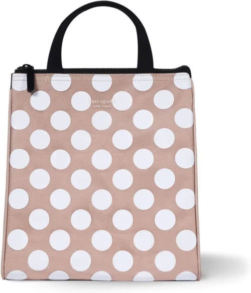 Spade New York, Portable Soft Cooler Lunch Bag with Silver Insulated Interior Lining and Storage Pocket, Joy Dot