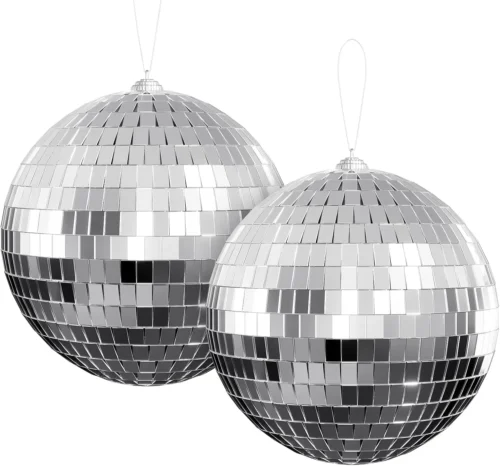 Alternative view of 12-Inch Large Hanging Mirror Ball for Disco Party Decor