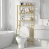 3-Tier Over Toilet Storage Rack, Anti-Wobble, Black