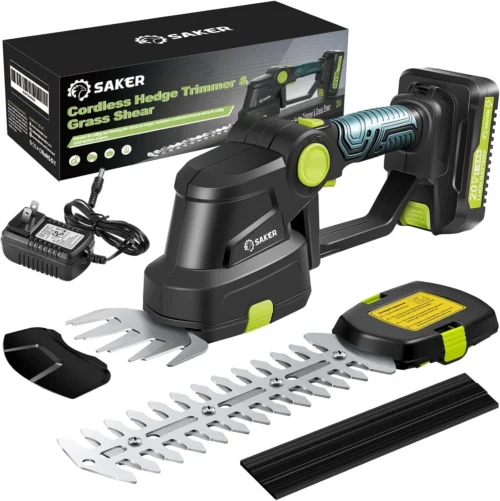 Alternative view of 20V Cordless Hedge Trimmer,2 in 1 Bush Trimmer with 2 Battery