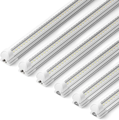 T8 LED Shop Lights 4FT, 40W 5500LM 5000K, 6 Pack, High Output Tube