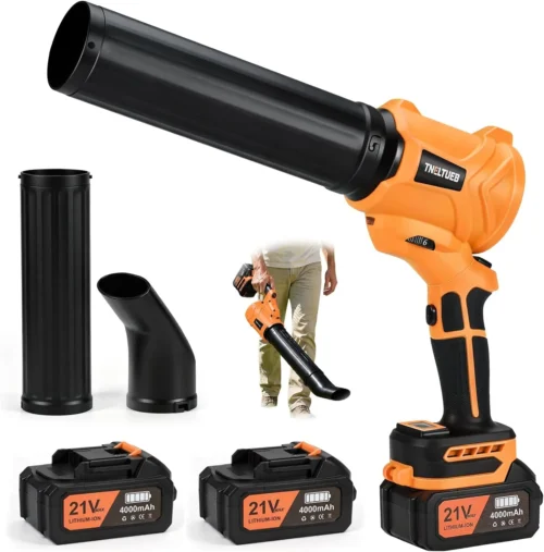 Alternative view of Blower, 180?? Rotating Cordless Leaf Blower with 2 x4Ah Batteries and Charger, 6 Speed Modes 980000 RPM Electric Handheld Blower